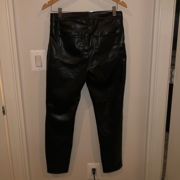 Express Vegan Leather Black Pants - Picture 4 of 4